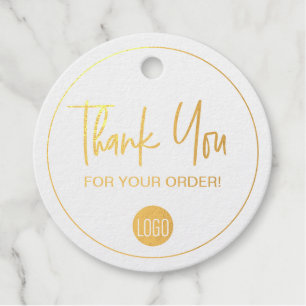 "Golden Gratitude" - Luxe Kraft Business Thank You Favour Tags