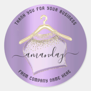 Golden Gratitude: Sticker That Hangs with Elegance