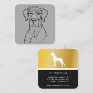 Golden Great Dane Fancy Business Cards