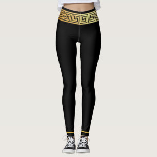 Golden Greek Key  Leggings