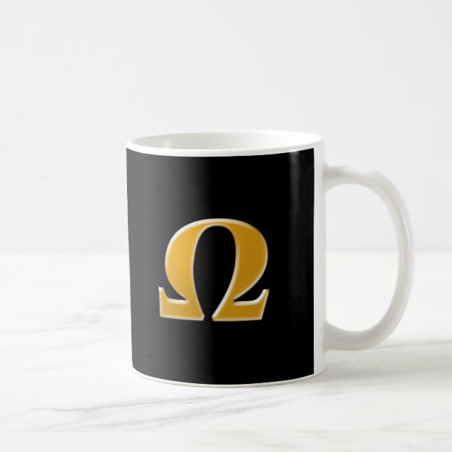 Golden Greek Omega - Symbol of Resistance Coffee Mug (Right)