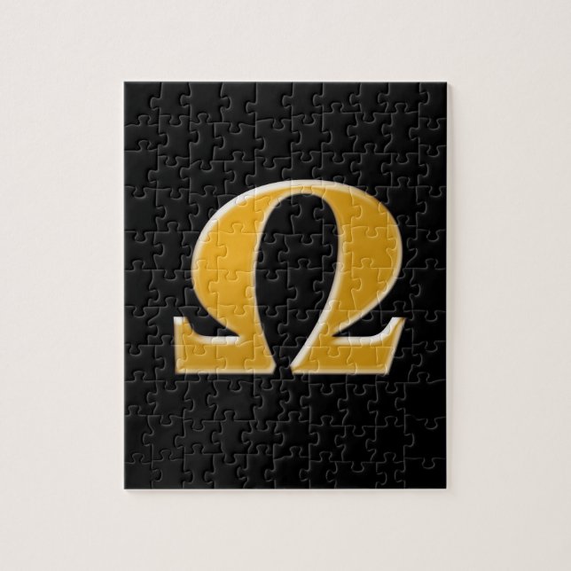 Golden Greek Omega - Symbol of Resistance Jigsaw Puzzle (Vertical)