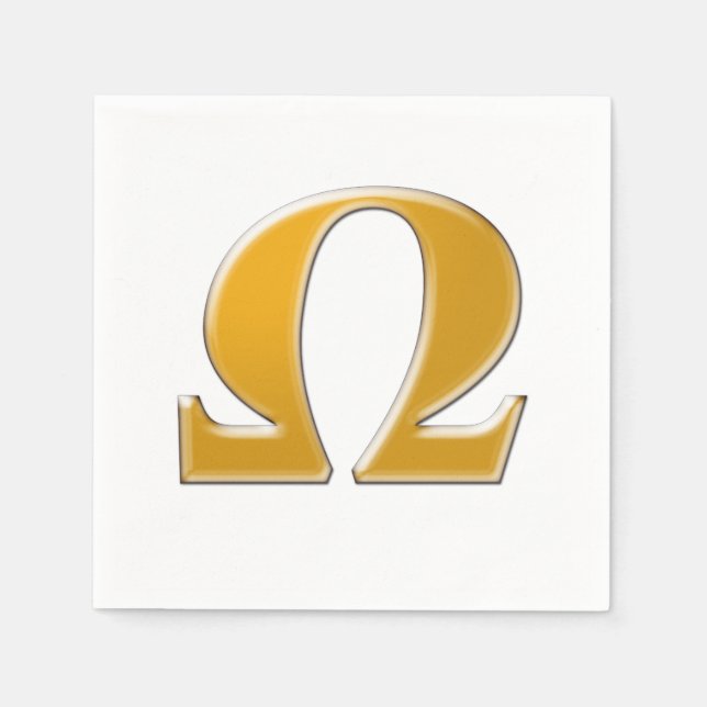 Golden Greek Omega - Symbol of Resistance Napkin (Front)