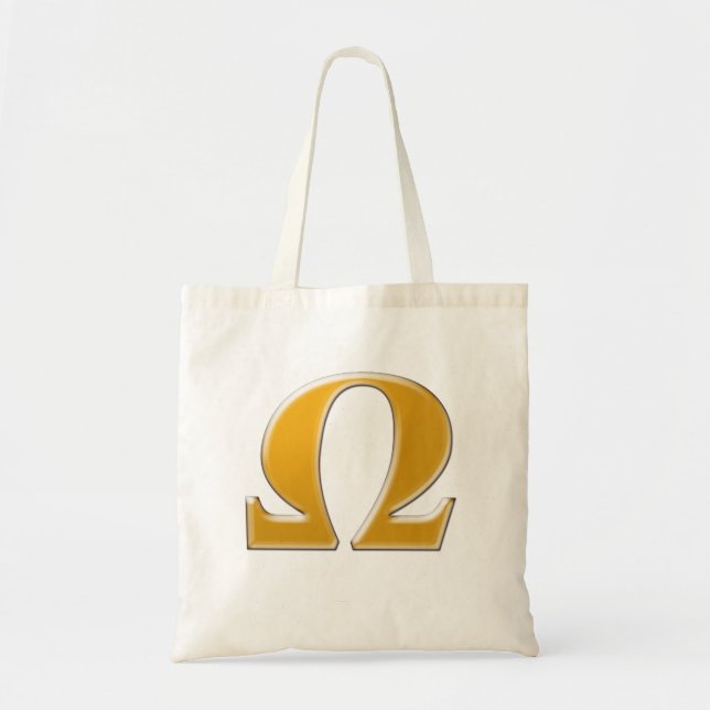 Golden Greek Omega - Symbol of Resistance Tote Bag (Front)