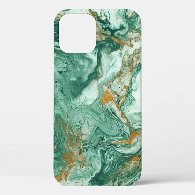 Golden-green acrylic: marble texture art. Case-Mate iPhone case (Back)