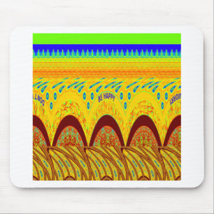 Golden green African Traditional Colour Mouse Pad