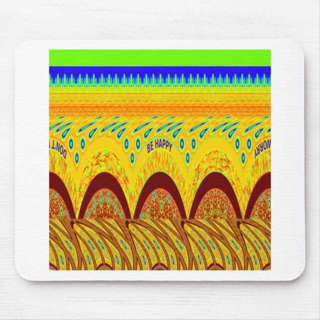 Golden green African Traditional Colour Mouse Pad (Front)