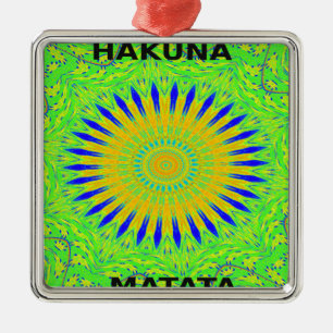 Golden Green African Traditional Fabric Colours Metal Ornament