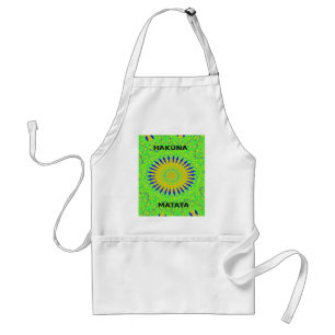 Golden Green African Traditional Fabric Colours Standard Apron