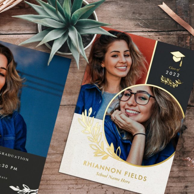 Golden Greenery Overlapping Photos Graduate (Creator Uploaded)