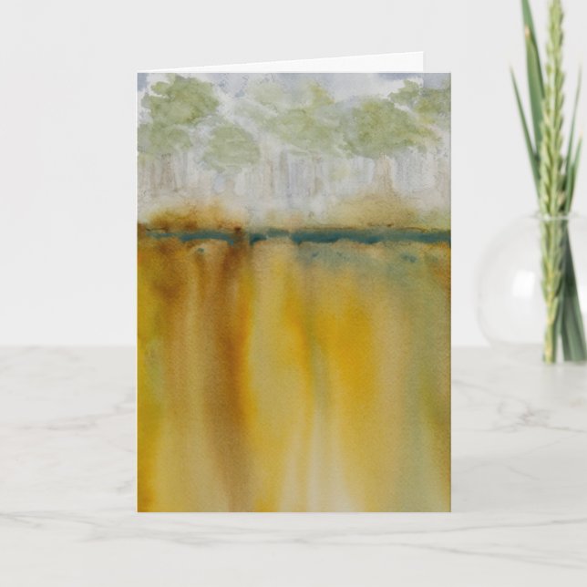 Golden Greeting Card Blank Inside  (Front)