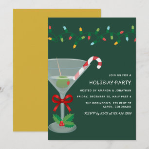 Golden Grove Christmas Holiday Cocktail Party Invitation