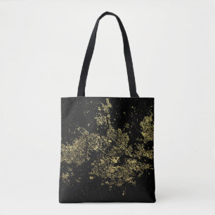Golden Grunge Texture: Distressed Brilliance. Tote Bag