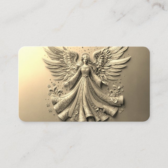 Golden Guardian Angel Business Card (Front)