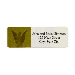 Golden Guardian Angel Return Address Label