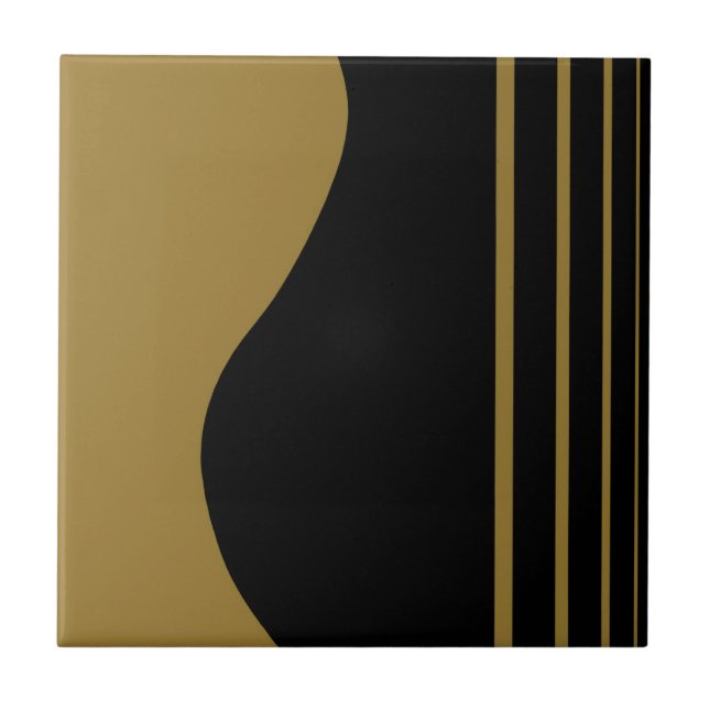 Golden Guitar Ceramic Tile (Front)
