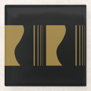 Golden Guitar Glass Coaster