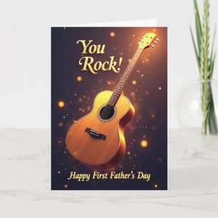 Golden Guitar You Rock Card