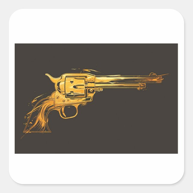 Golden Gun  Cowboy sticker (Front)