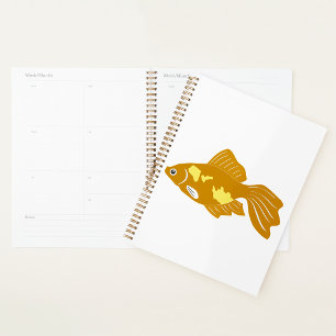Golden Guppy Fish Cute Tropical Aquarium Fish  Planner