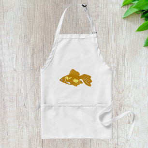 Golden Guppy Fish Cute Tropical Aquarium Fish  Standard Apron