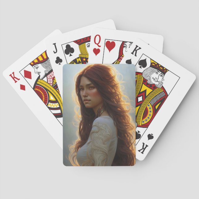 Golden Hair Classic Playing Cards (Back)