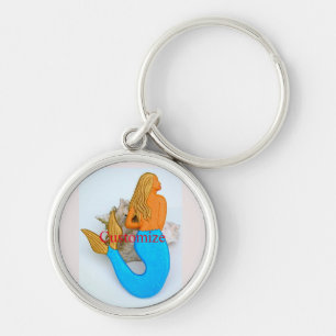 Golden hair mermaid Thunder_Cove Key Ring