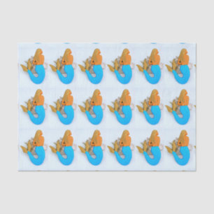 golden hair mermaid tissue paper