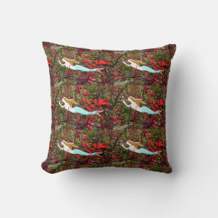 golden hair mermaids cushion