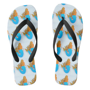 golden-haired blue-tailed mermaids thongs