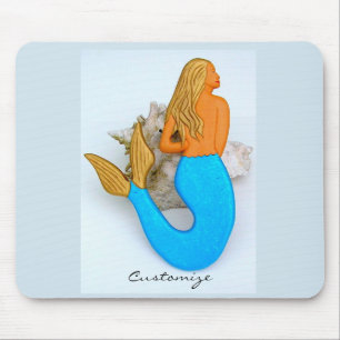 Golden-haired mermaid beauty Thunder_Cove Mouse Pad