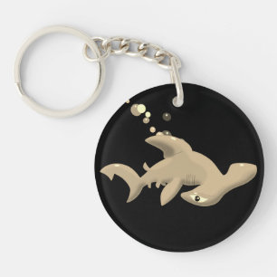 Golden Hammerhead Shark Key Ring