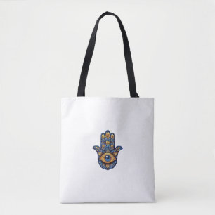 Golden Hamsa Eye Tote Bag