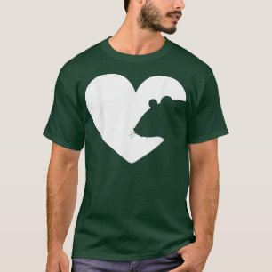 Golden hamster silhouette in heart love for fans T-Shirt