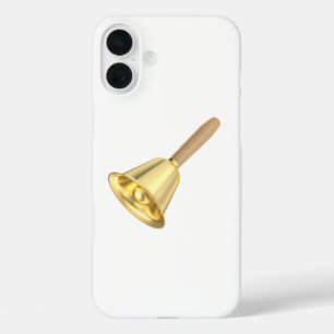 Golden handbell with a wooden handle iPhone 16 plus case