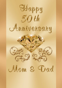 Happy 50th Anniversary Mom Dad Office School Products Zazzle