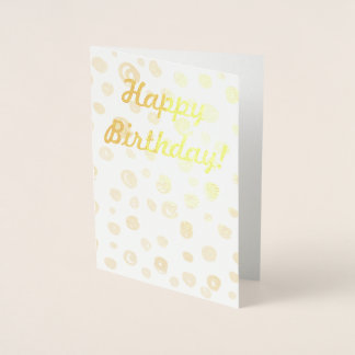 golden happy birthday greeting card