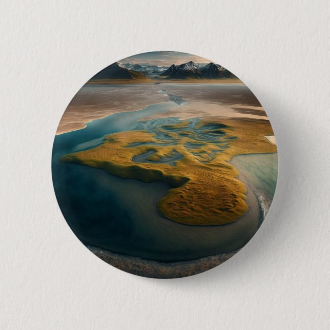 Golden Harmony 6 Cm Round Badge (Front)