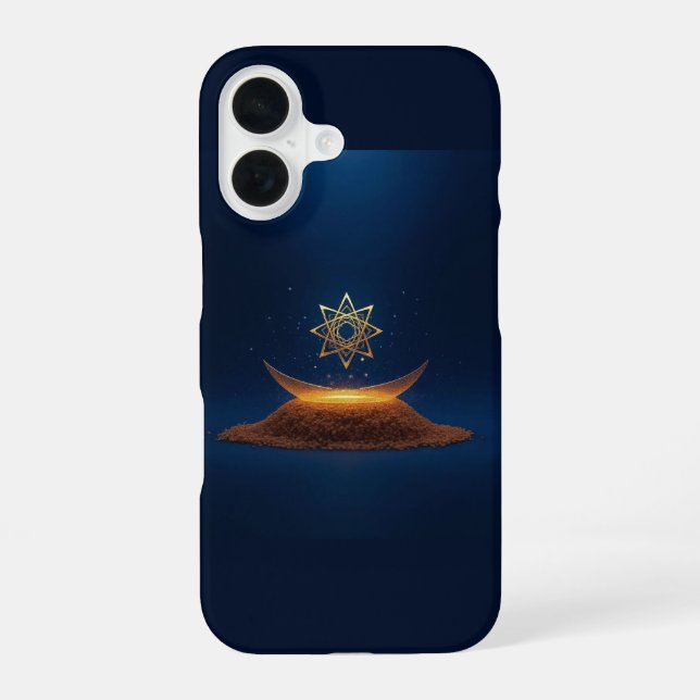 Golden Harmony – Shree Yantra’s Divine Resonance iPhone 16 Case (Back)