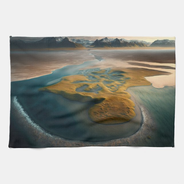 Golden Harmony Tea Towel (Horizontal)