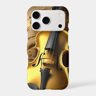 Golden Harmony: Vintage Violin on Shimmering Notes