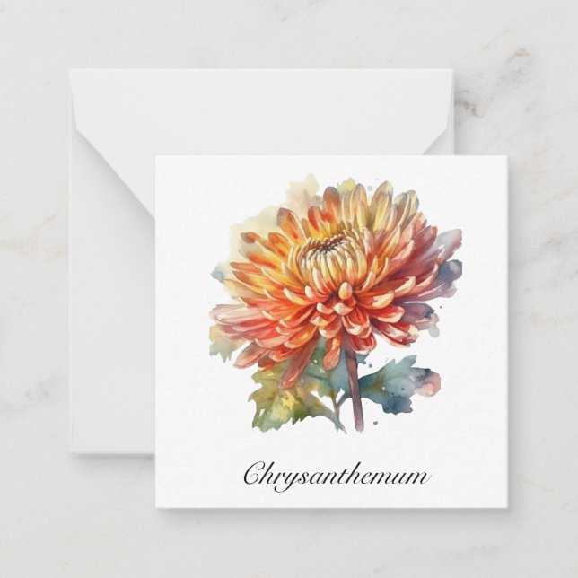 Golden Harvest Chrysanthemum, custom Card (Front)