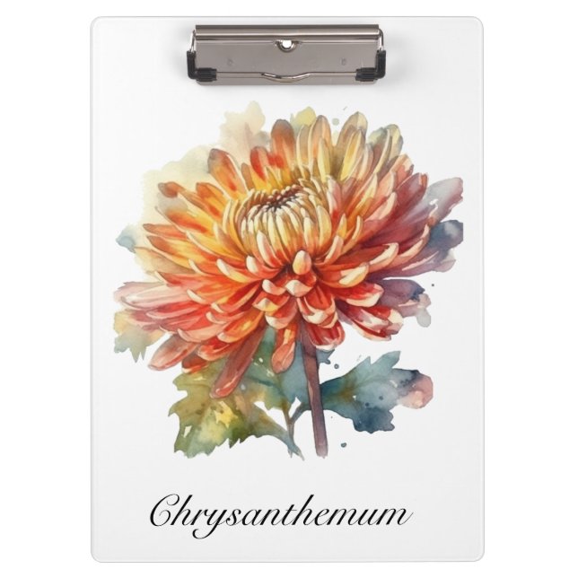 Golden Harvest Chrysanthemum, custom Clipboard (Front)