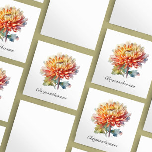 Golden Harvest Chrysanthemum, custom Holiday Card
