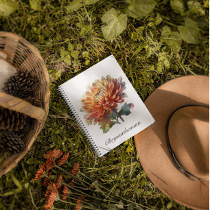 Golden Harvest Chrysanthemum, custom Notebook