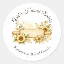 Golden Harvest Farmhouse Baked Goods Sticker