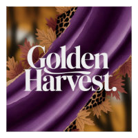Golden Harvest Luxury Purple Silk Autumn Design