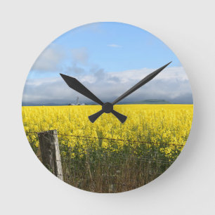 Golden Harvest Trivet Round Clock