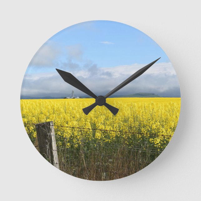 Golden Harvest Trivet Round Clock (Front)