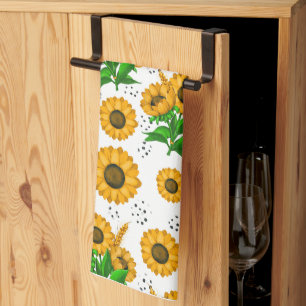 Golden Harvest White Tea Towel